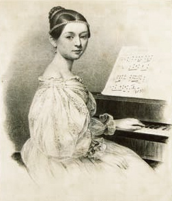 lithograph of Clara @ 16.